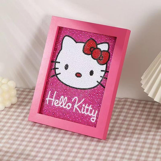 hello kitty diamond painting kit for kids with pink frame Tk01