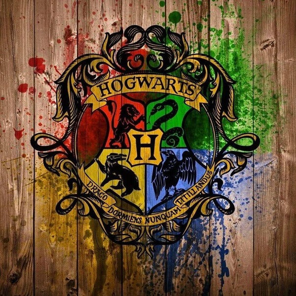 harry potter diamond art kit hogwarts logo 
