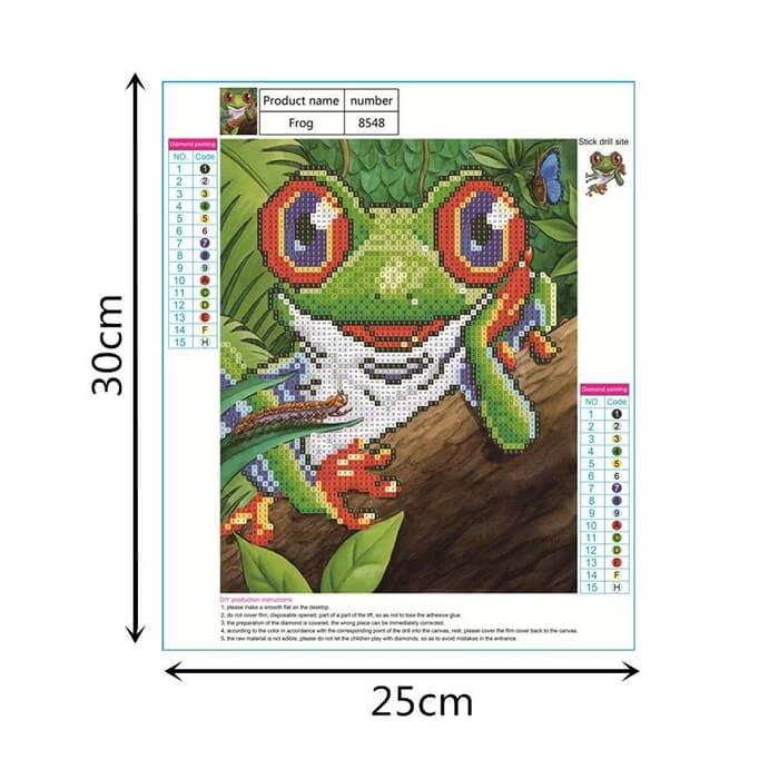 paint by diamonds kits smiling frog canvas size