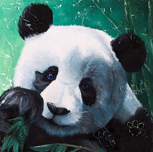 diamond dotz a panda eats bamboo
