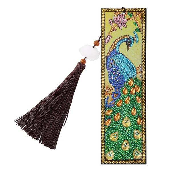 peacock bookmark diamond painting kit