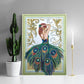 beauty in peacock dress special shaped diamond painting