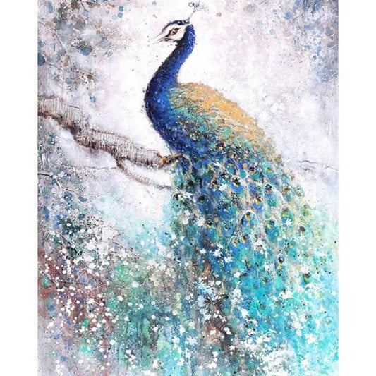 peacock full round drill diamond painting embroidery