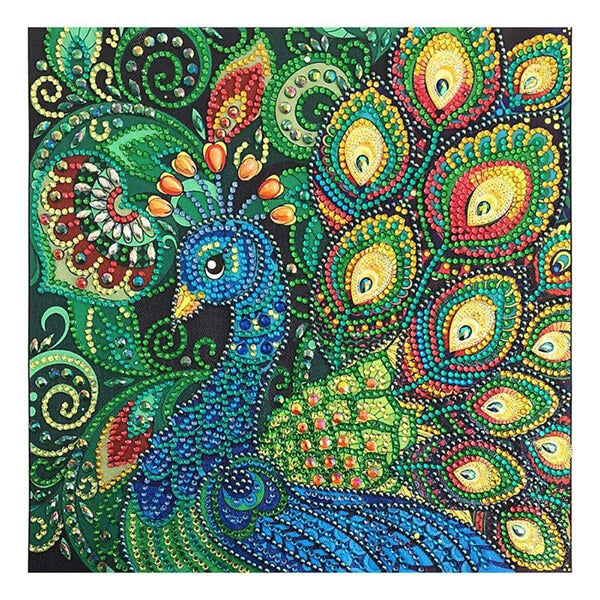 peacock special shaped diamond wall decoration