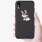 rabbit diamond painting stickers on black cellphone