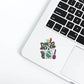 raccoon diamond painting sticker on laptop