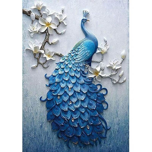 Rovepic 5D Diamond Art Painting Kits Blue Peacock India
