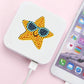 a star diamond painting sticker on the power bank