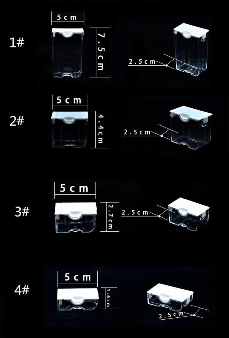 transparent plastic diamond painting beads storage size informations