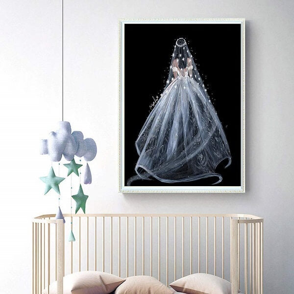 Wedding Girl 5D Diamond Painting Display